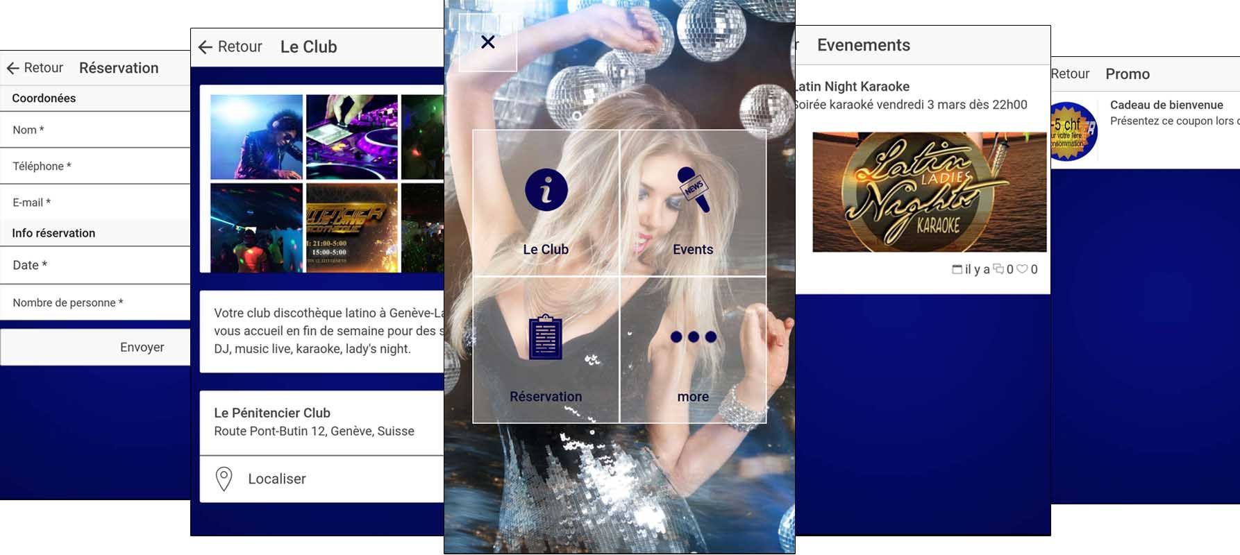 Application mobile pour club discothèque