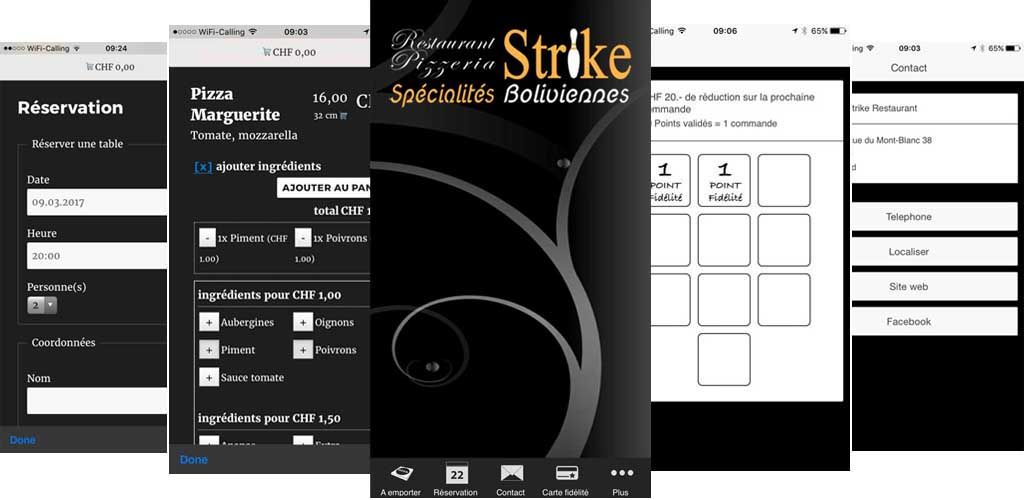 Application pour restaurant